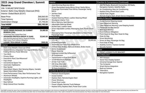 2023 Jeep Grand Cherokee L Summit Reserve