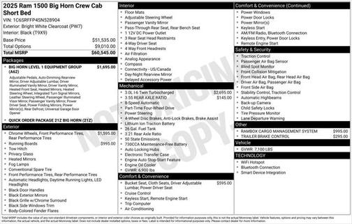 2025 RAM 1500 Big Horn/Lone Star