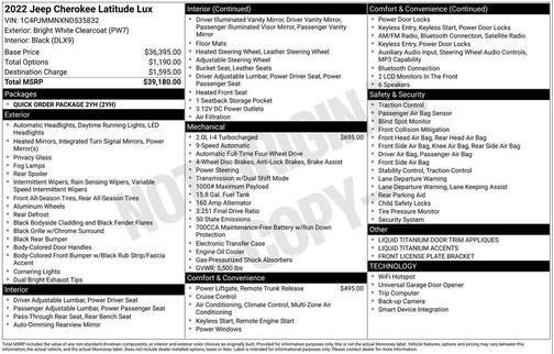 2022 Jeep Cherokee Latitude Lux