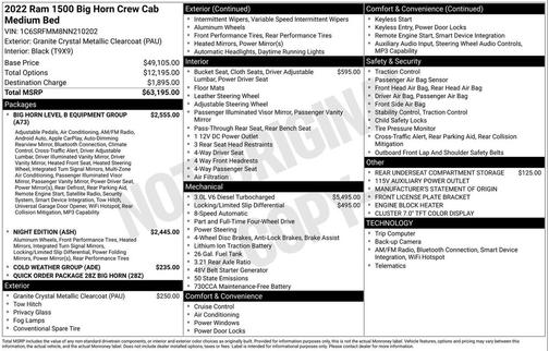 2022 RAM 1500 Big Horn/Lone Star