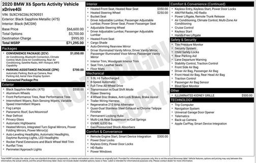 2020 BMW X6 xDrive40i