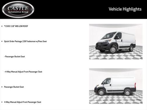 2025 RAM ProMaster 1500 Low Roof