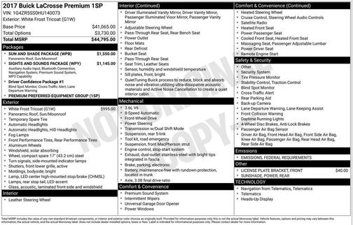 2017 Buick LaCrosse Premium