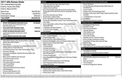 2017 Alfa Romeo Giulia Base