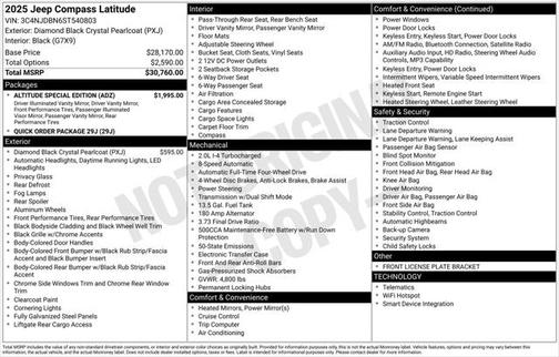 2025 Jeep Compass Latitude