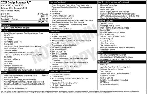 2021 Dodge Durango R/T AWD