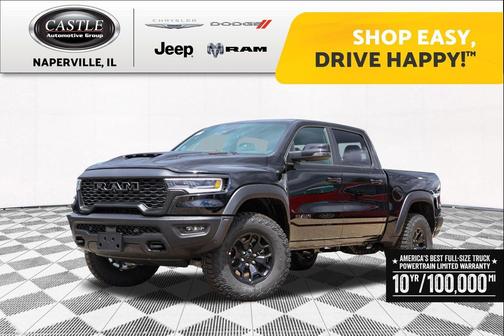 Diamond Black Crystal Pearlcoat 2026 RAM 1500 RHO Crew Cab 4x4 5'7' Box