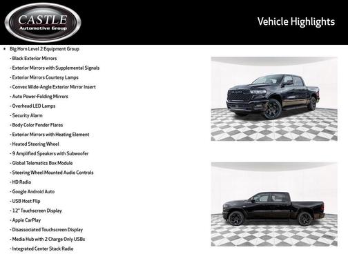 Diamond Black Crystal Pearlcoat 2026 RAM 1500 Big Horn/Lone Star