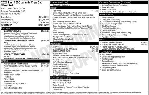2026 RAM 1500 Laramie