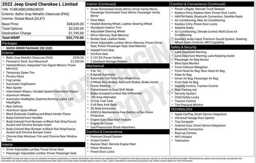 2022 Jeep Grand Cherokee L Limited