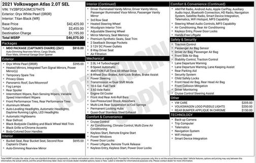 2021 Volkswagen Atlas 2.0T SEL