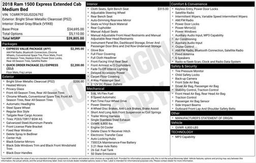 2018 RAM 1500 Express