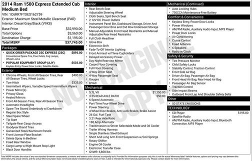 2014 RAM 1500 Tradesman/Express