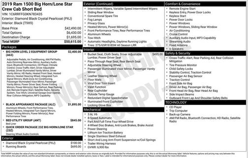 2019 RAM 1500 Big Horn