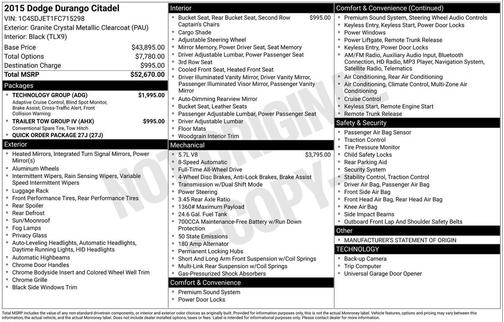 2015 Dodge Durango Citadel