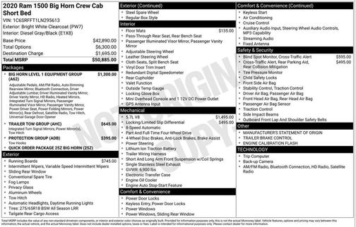 2020 RAM 1500 Big Horn/Lone Star