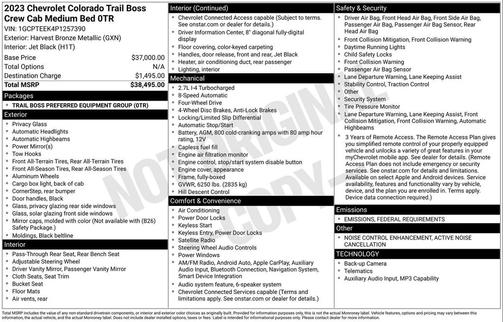 2023 Chevrolet Colorado Trail Boss