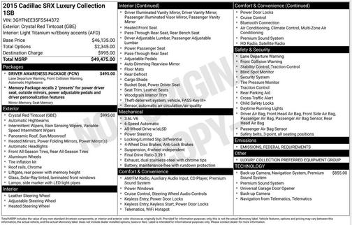 2015 Cadillac SRX Luxury Collection