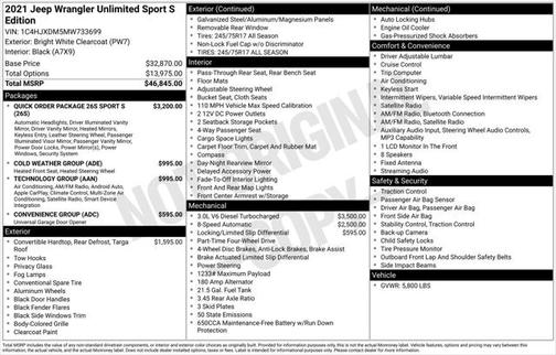 2021 Jeep Wrangler Unlimited Sport