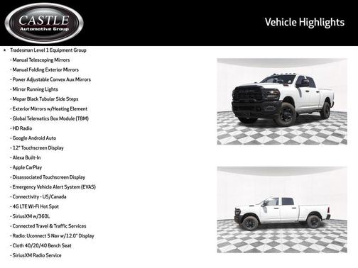 2025 RAM 2500 Tradesman Crew Cab 4x4 6'4' Box