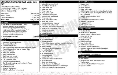 2025 RAM ProMaster 2500 High Roof
