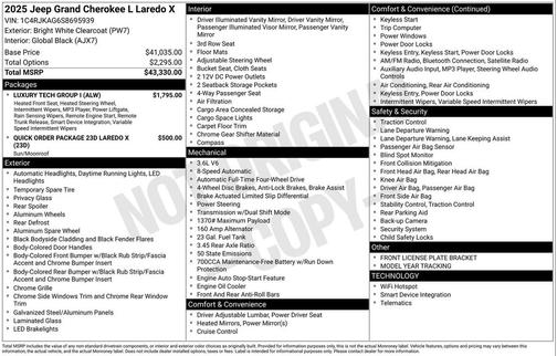 2025 Jeep Grand Cherokee L Laredo