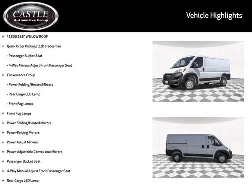 2026 RAM ProMaster 1500 Low Roof