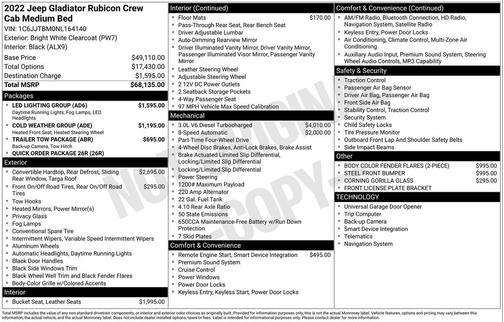 2022 Jeep Gladiator Rubicon