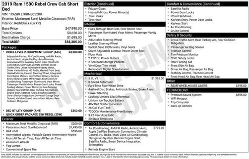 2019 RAM 1500 Rebel