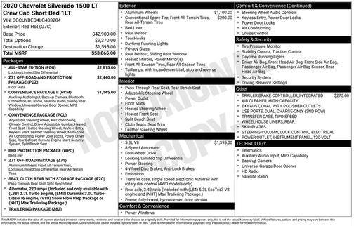 2020 Chevrolet Silverado 1500 LT