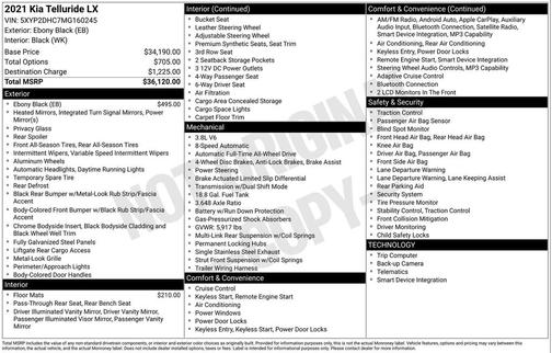 2021 Kia Telluride LX