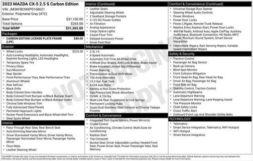 2023 Mazda CX-5 Carbon Edition