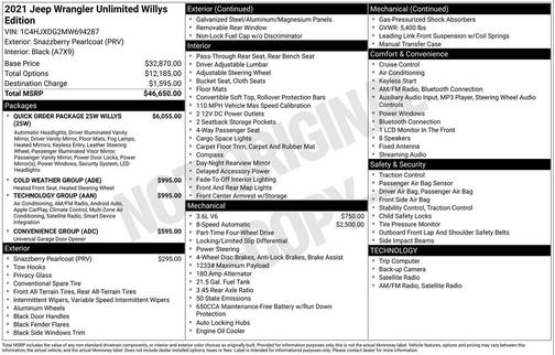 2021 Jeep Wrangler Willys