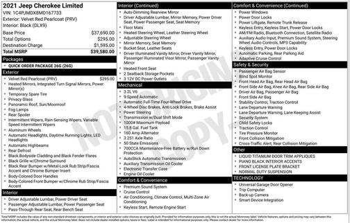 2021 Jeep Cherokee Limited