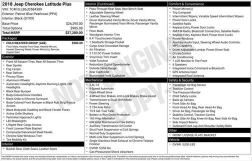 2018 Jeep Cherokee Latitude Plus