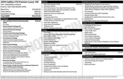 2020 Cadillac CT6 3.6L Luxury