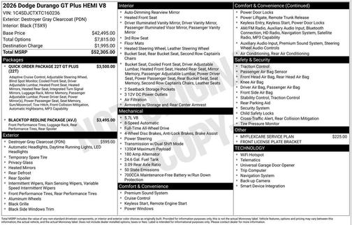 2026 Dodge Durango GT Plus