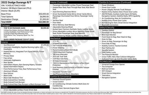 2022 Dodge Durango R/T AWD