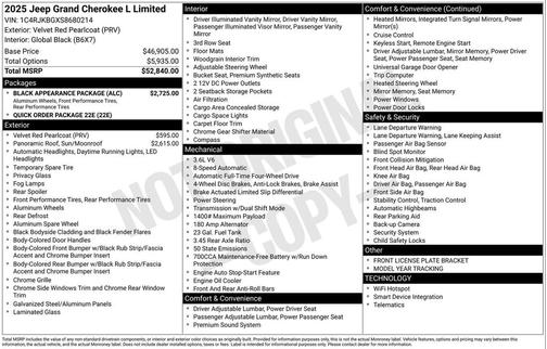 2025 Jeep Grand Cherokee L Limited