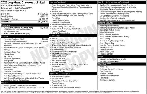 2025 Jeep Grand Cherokee L Limited