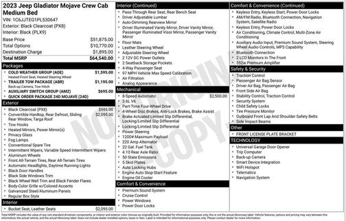 2023 Jeep Gladiator Mojave 4x4