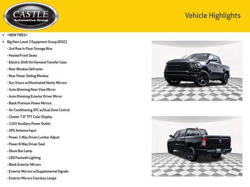 Diamond Black Crystal Pearlcoat 2023 RAM 1500 Big Horn/Lone Star