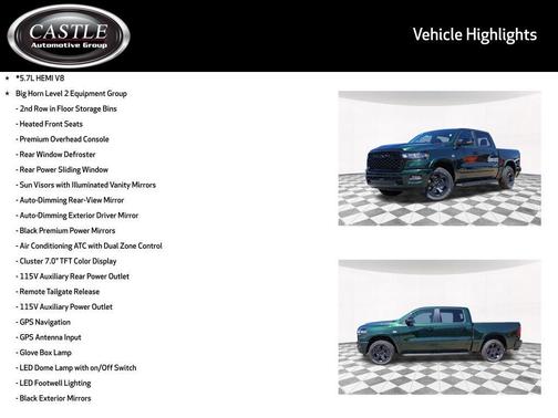 Serrano Green Metallic 2026 RAM 1500 Big Horn/Lone Star