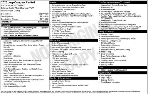 2026 Jeep Compass Limited
