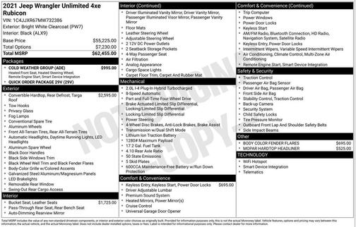 2021 Jeep Wrangler Unlimited 4xe Rubicon