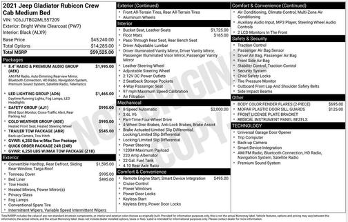 2021 Jeep Gladiator Rubicon
