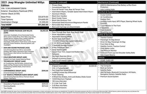2021 Jeep Wrangler Willys