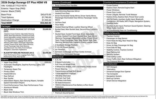 2026 Dodge Durango GT Plus