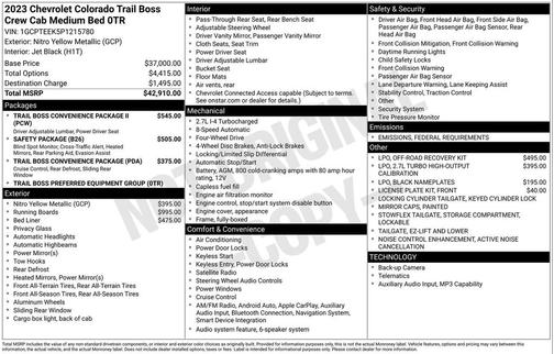 2023 Chevrolet Colorado Trail Boss