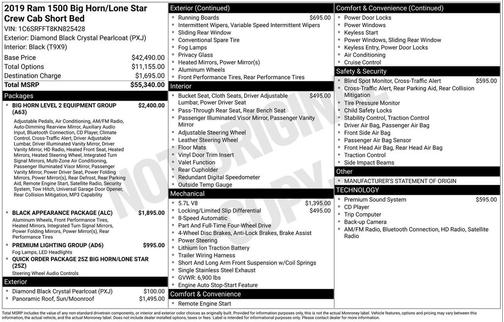 2019 RAM 1500 Big Horn